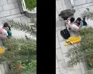 Bé nữ sinh kính cận bú cu để người yêu xuất vào miệng ở sảnh chung cư